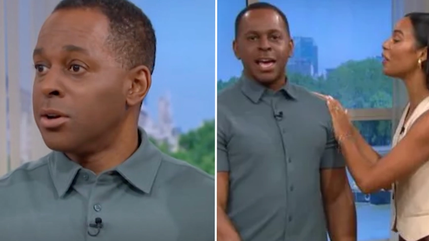Andi Peters makes awkward dig about co-host Rochelle Humes' time in girlband
