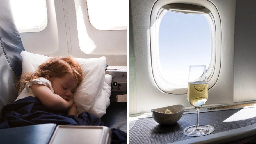 Mum slammed by plane passenger after she booked toddler first class seat