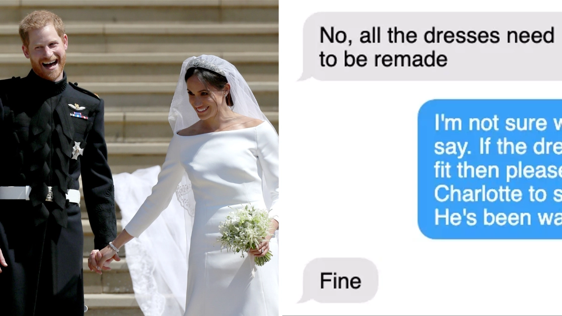 Royal tailor set record straight on infamous Kate and Meghan bridesmaid drama as text messages between them are revealed
