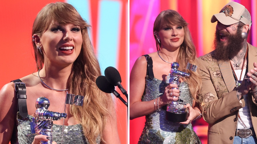 Taylor Swift makes unprecedented move during touching message for Travis Kelce at VMAs