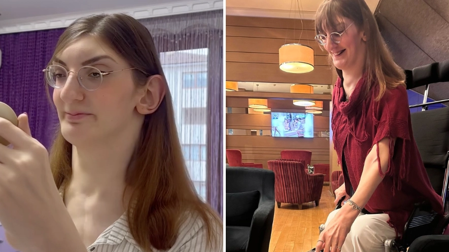 World's tallest woman finally got to fly for first time after plane removed six seats