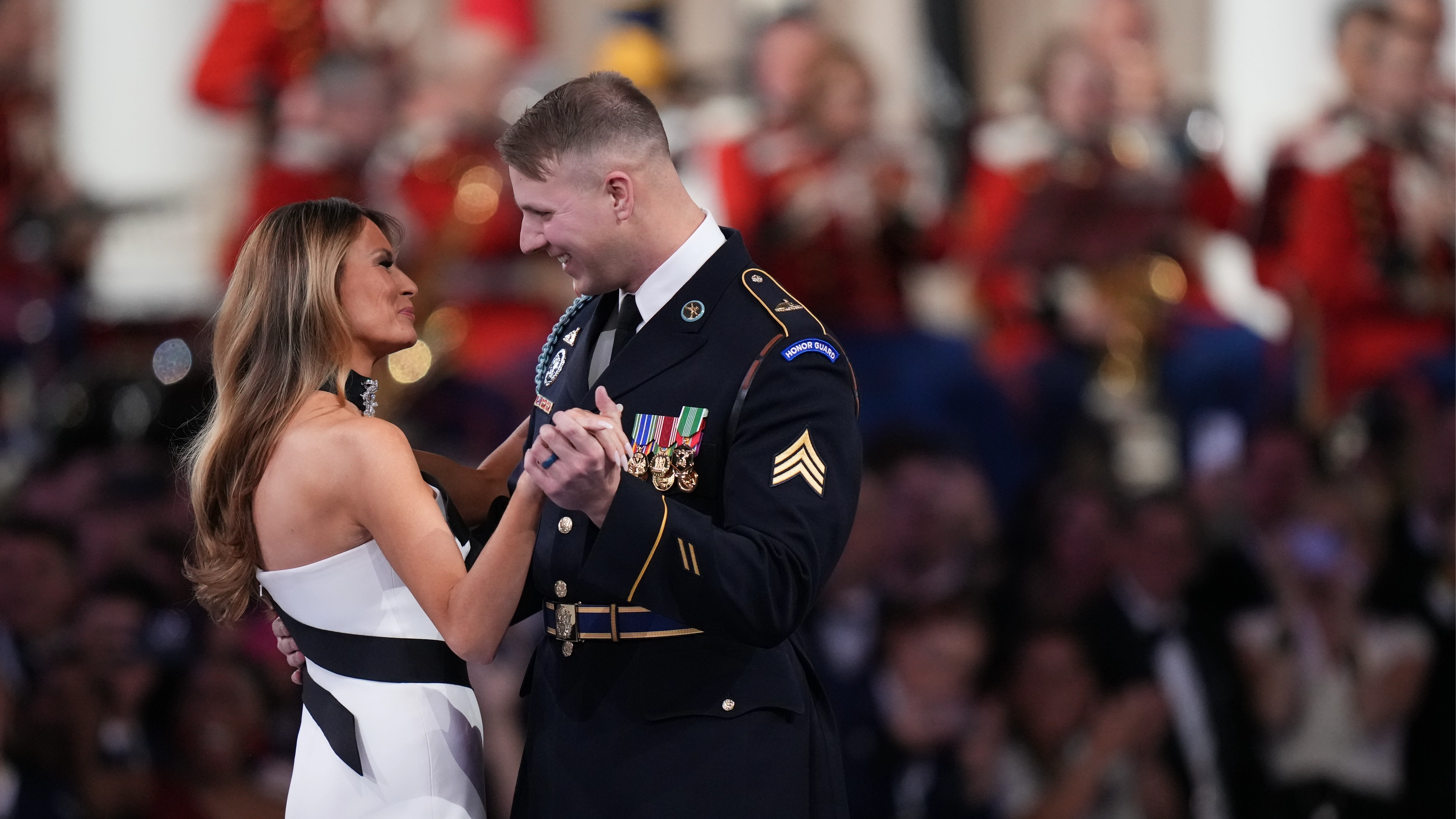 Army sergeant who danced with Melania Trump during inaugural ball revealed what she whispered to him