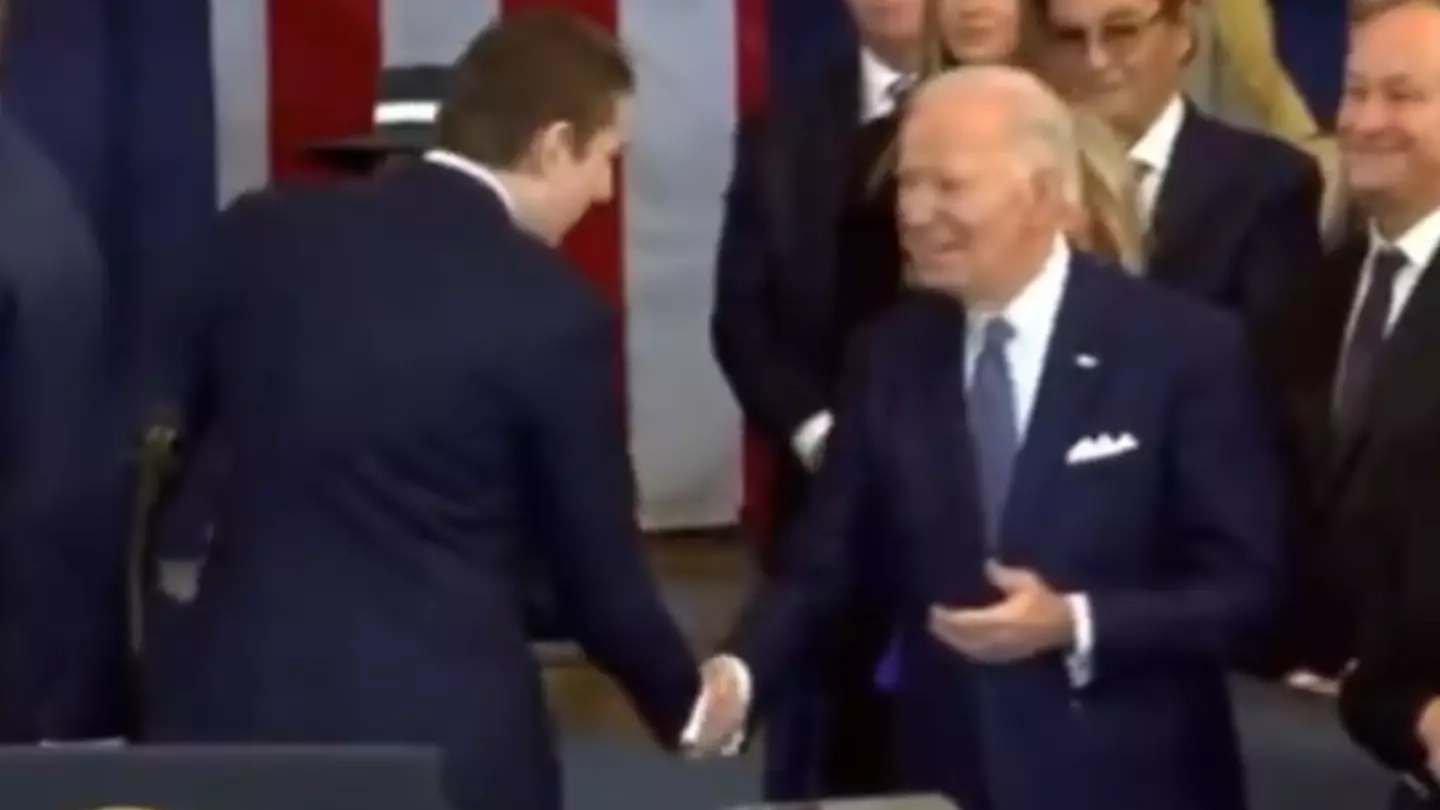 Barron Trump’s mysterious whisper to Joe Biden during dad’s inauguration 'revealed' by lip-reader
