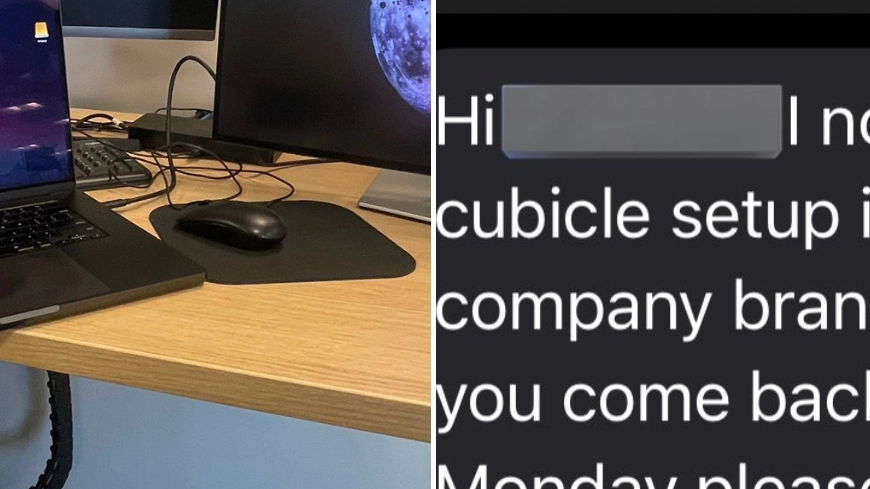 Woman left ‘shaking’ after seeing boss’ text message about her work desk