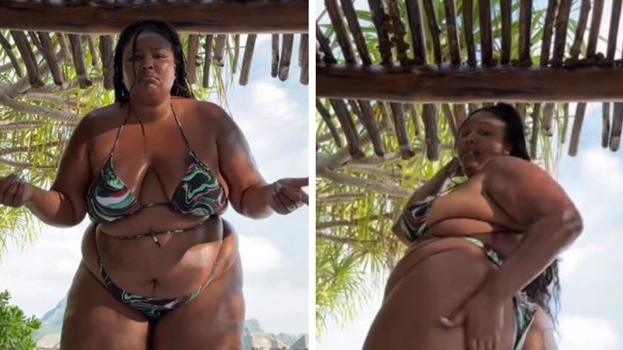 Lizzo slams body-shamers as she poses in bikini