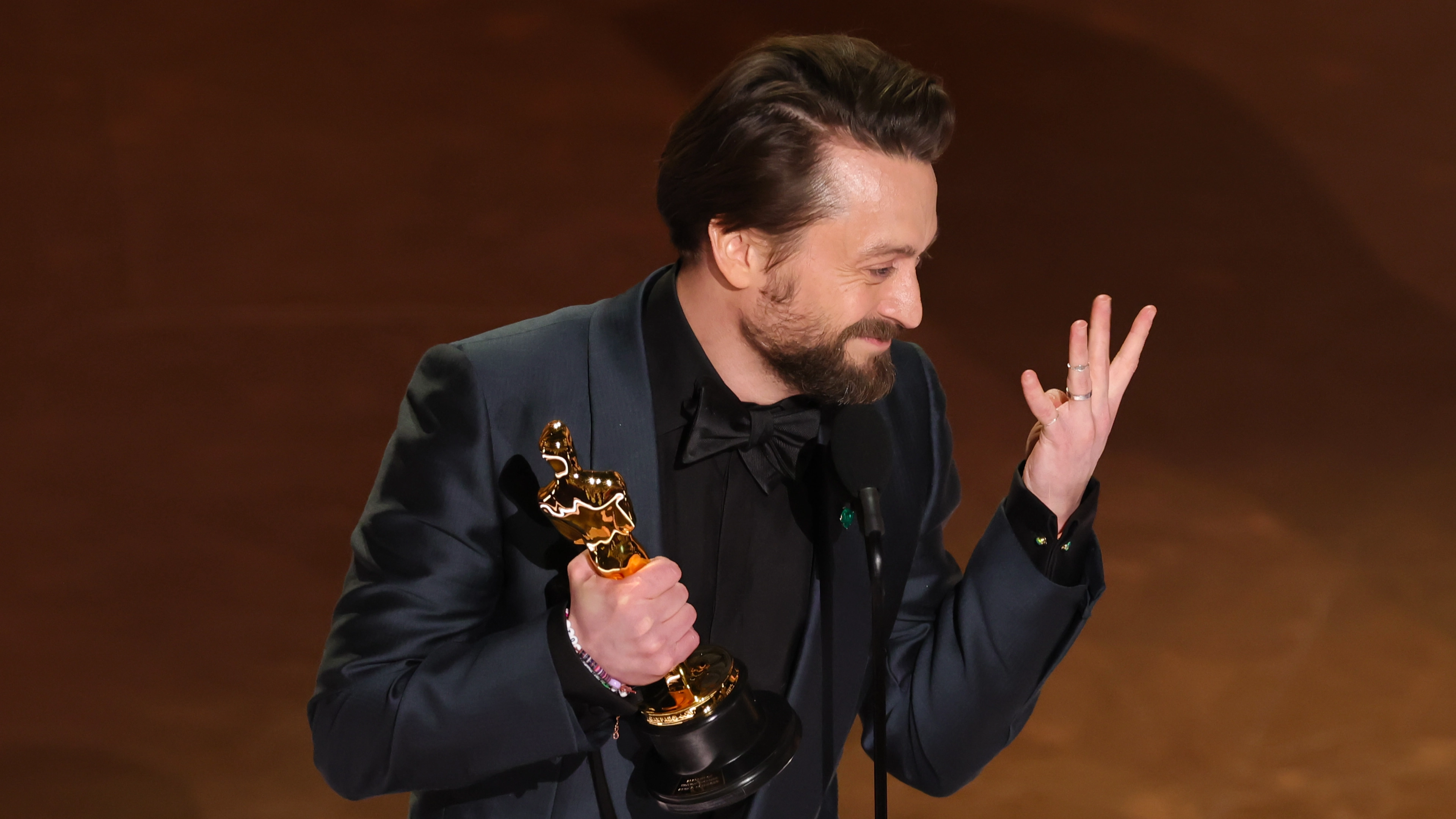 What Kieran Culkin said to Jeremy Strong during censored moment at Oscars
