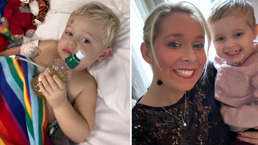Boy, 2, diagnosed with rare form of cancer after mum spotting unusual detail in holiday photo