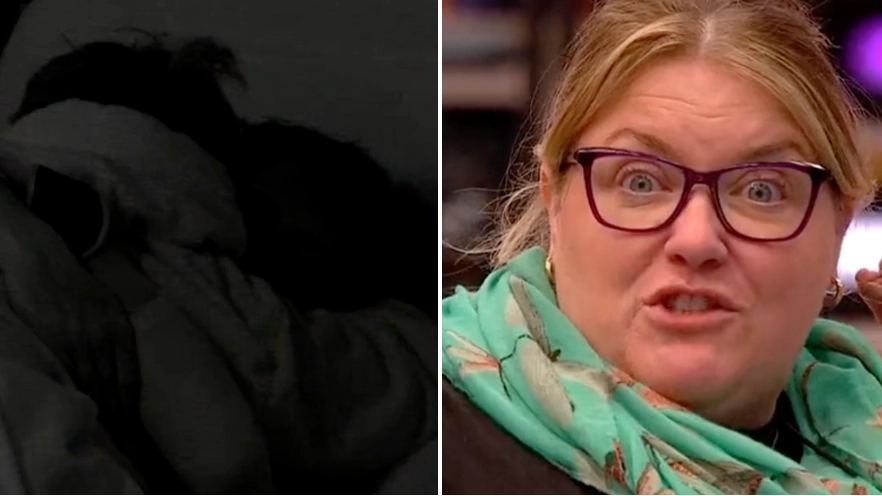 Big Brother housemates caught having secret kiss under covers after lights go out