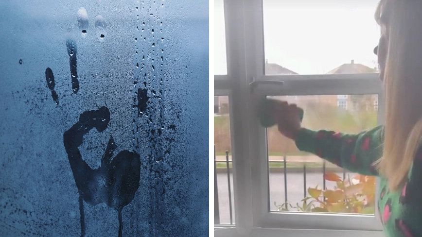 Woman genius hack to stop window condensation when it's chilly outside