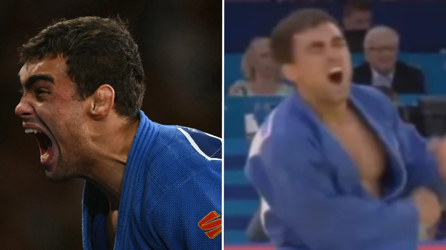Olympian's victory cut short as he suffers horrifying injury mid-celebration