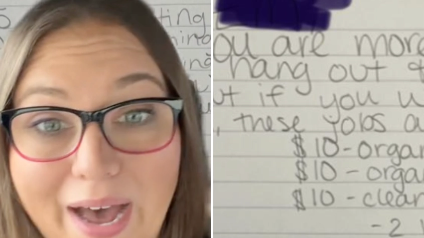 Mum sparks debate after sharing list of chores for her babysitter