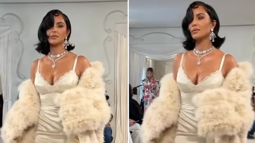 Kim Kardashian fans spot sad detail in viral clip of her walking down runway