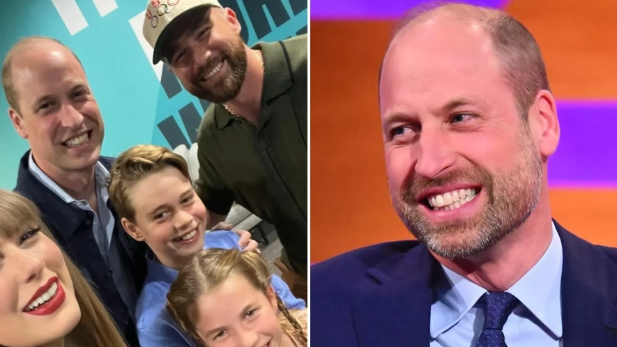 Prince William explains why he 'moved away' from Travis Kelce in viral Taylor Swift selfie