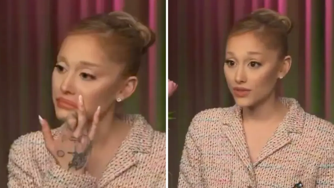 Ariana Grande fights back tears as she addresses criticism over her appearance