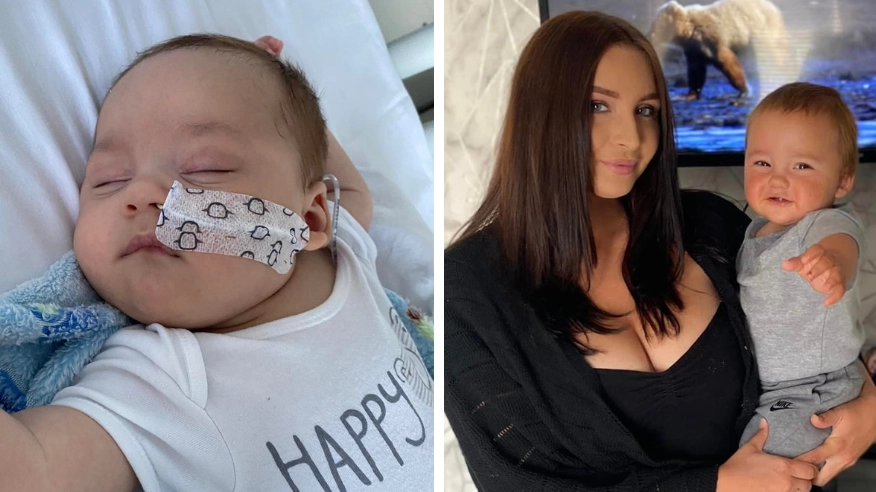 Mum issues warning to check children for hidden lumps after baby is diagnosed with rare cancer