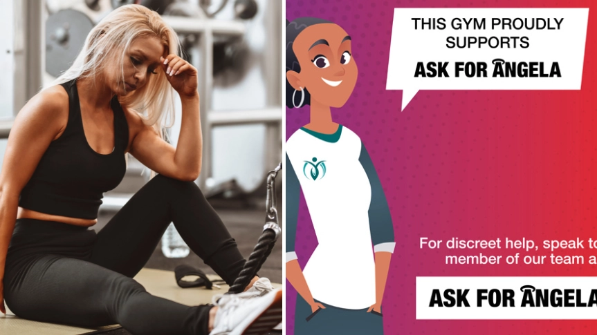 People can now 'ask for Angela' in the gym as posters are spotted in numerous venues for important reason