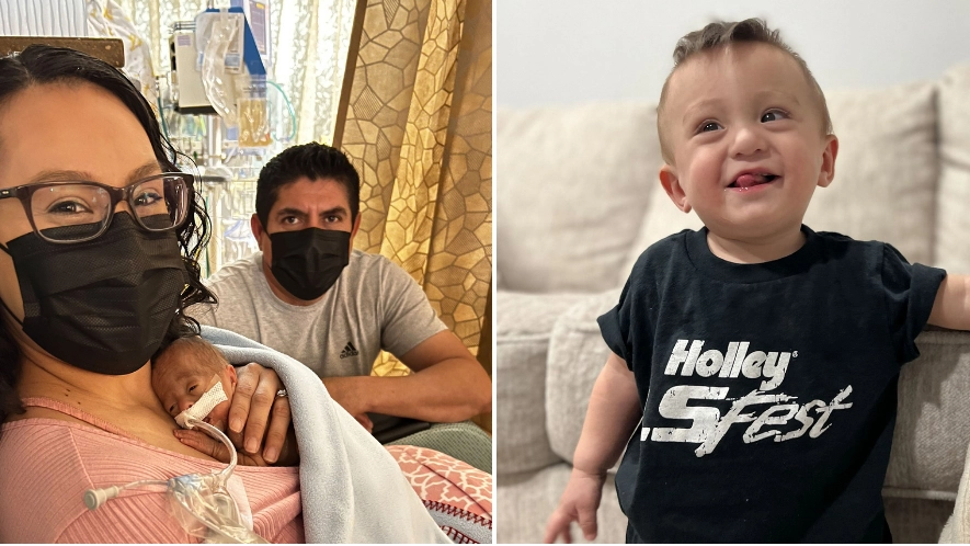 Baby born ‘transparent’ at 22 weeks has now said first words