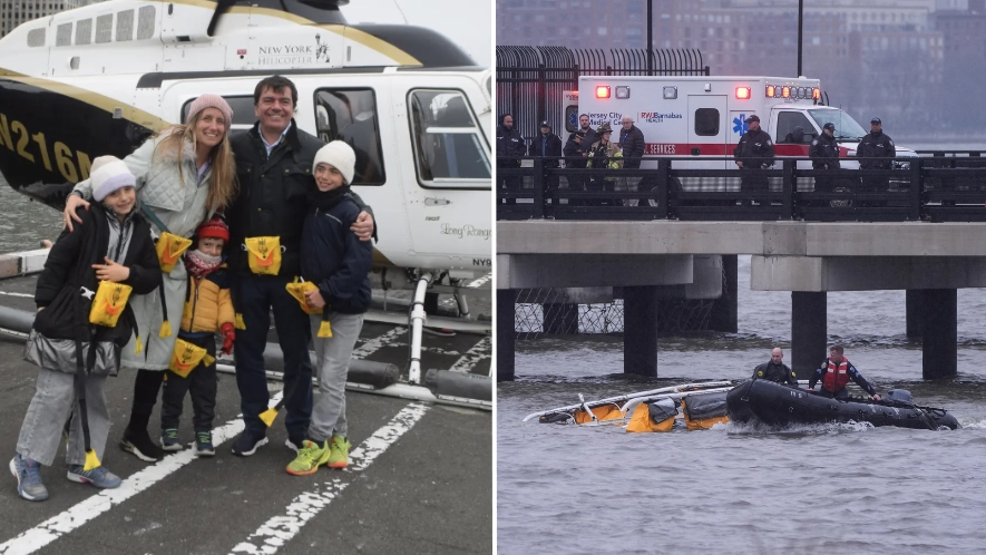 Witness describes what happened just before helicopter plummeted into Hudson River killing pilot and family of five