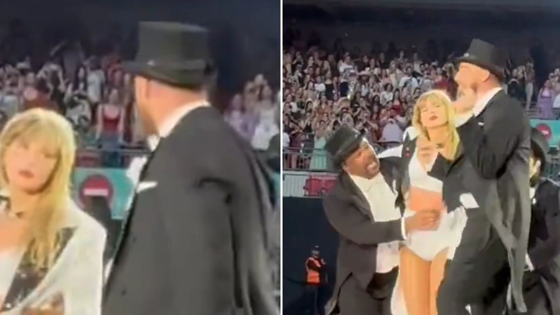 Taylor Swift fans ‘work out’ what Travis Kelce said to her during surprise London performance