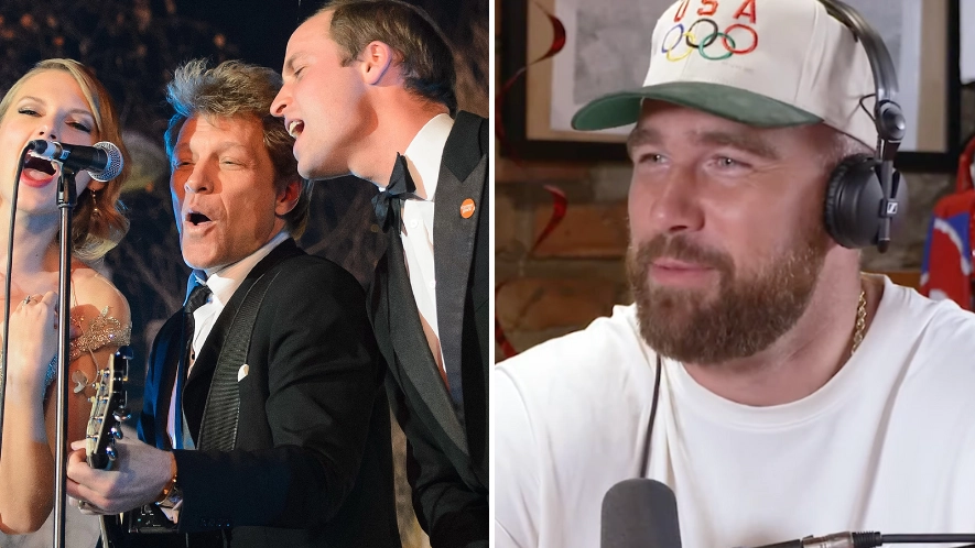 Travis Kelce reveals what actually led to viral video of Prince William singing karaoke with Taylor Swift and Bon Jovi