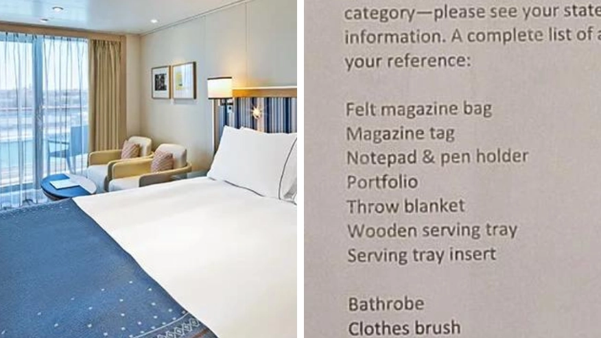 Passenger left shocked by price of basic items in her cabin on luxury cruise ship