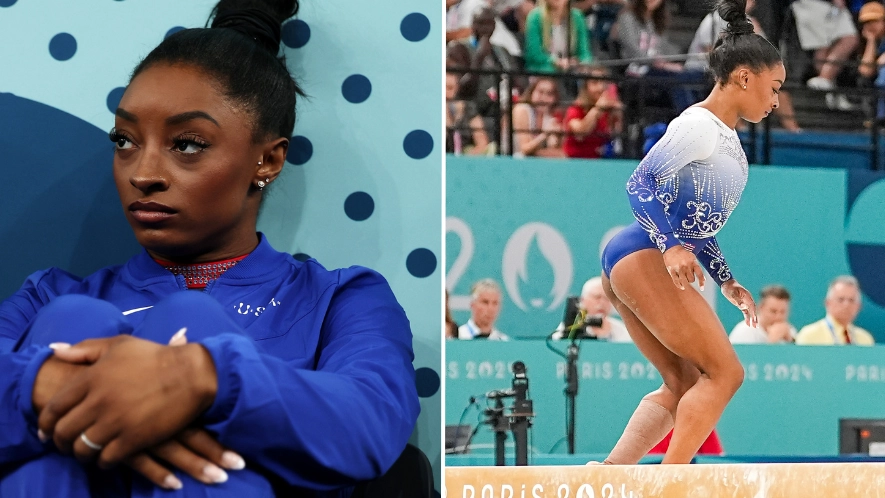 Simone Biles breaks silence on hitting out at Olympic crowd after out-of-character mistake cost her medal 