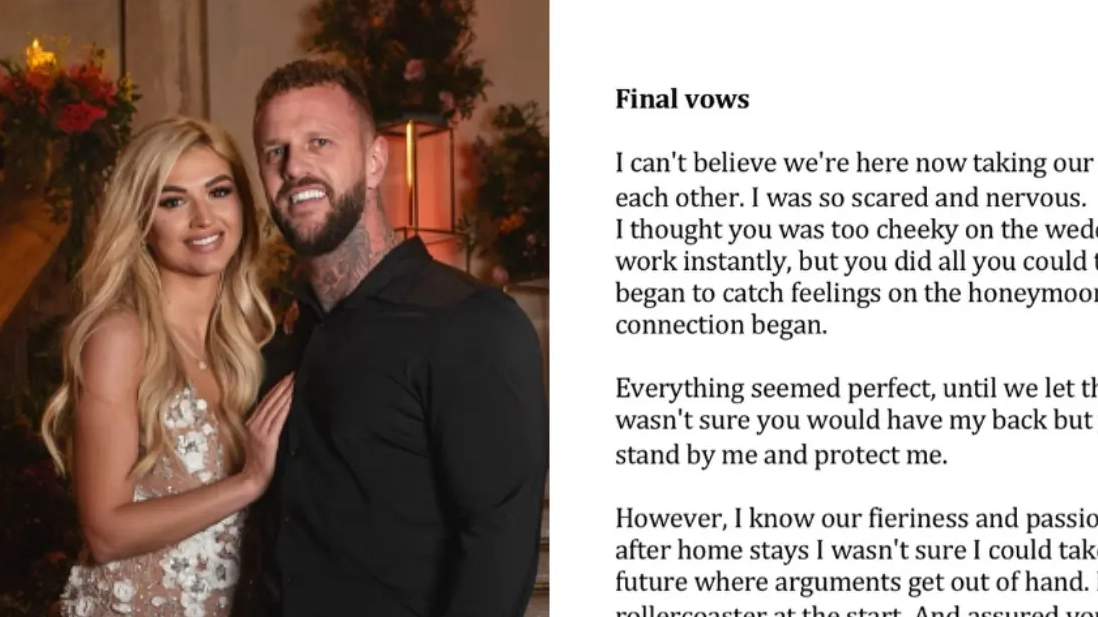 MAFS UK’s Sacha reveals final vows in full as she makes emotional sign language admission following drama with Ross