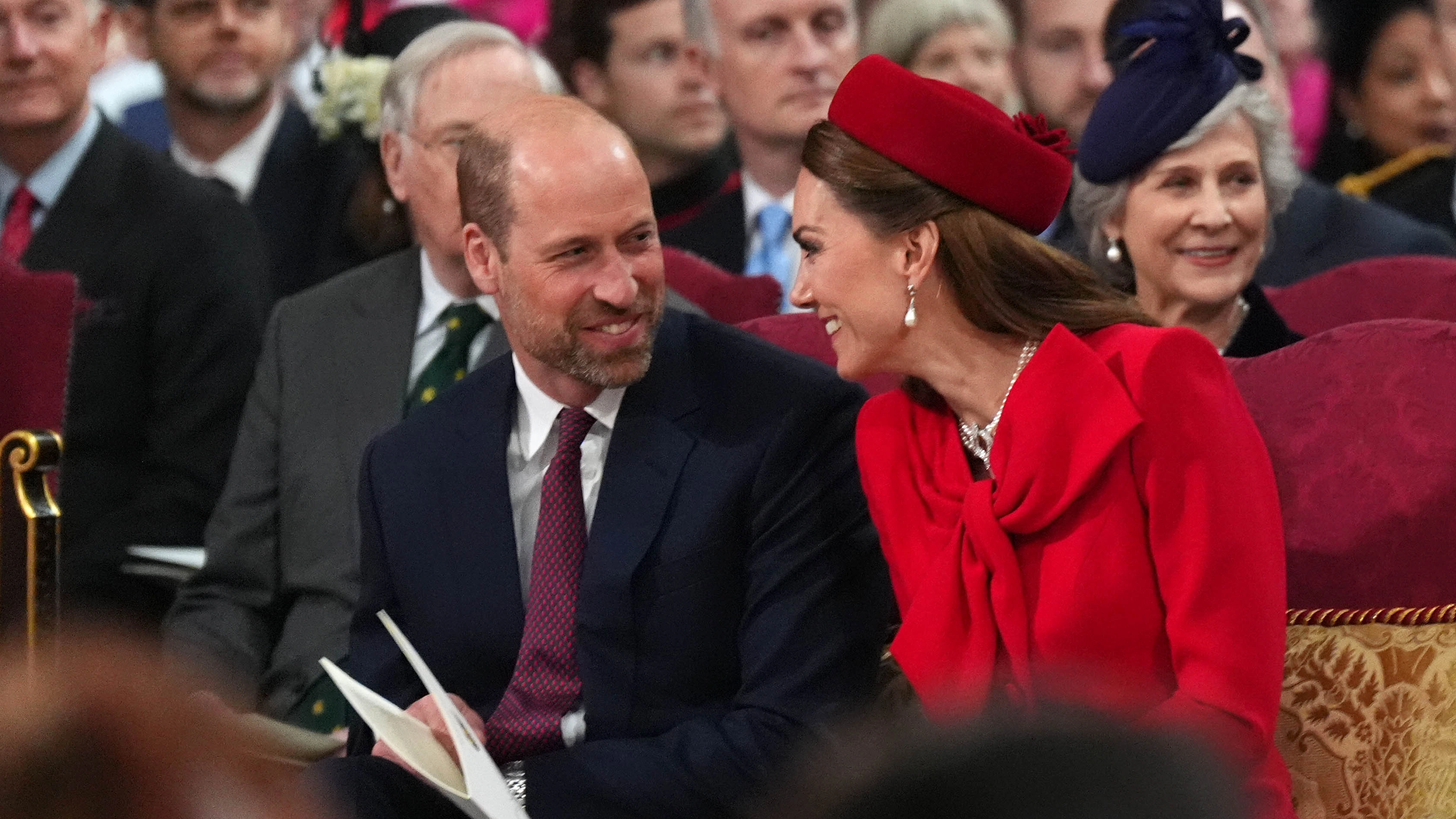Kate Middleton and Prince William share PDA moment after she appears at Commonwealth Day service for the first time after cancer treatment