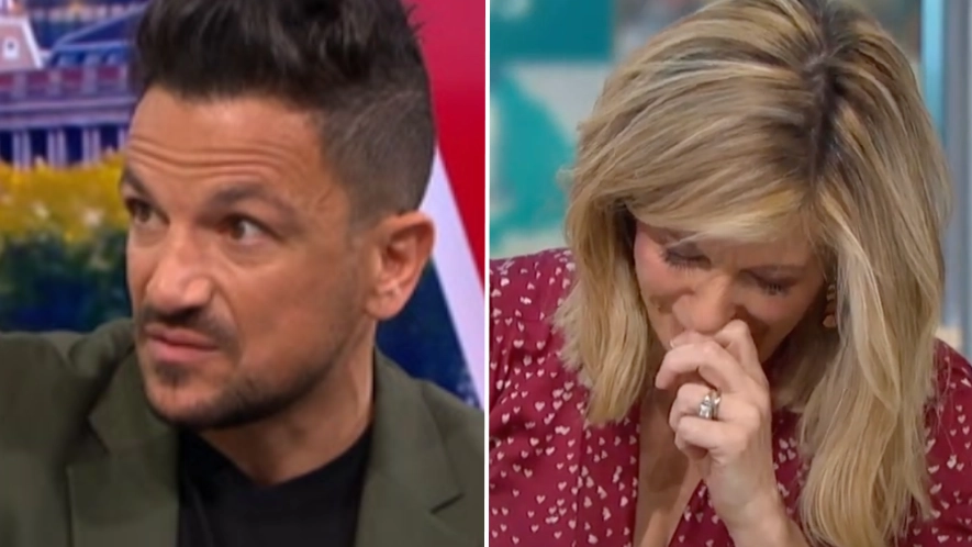 Peter Andre corrects Kate Garraway after she makes awkward mistake on-air about family