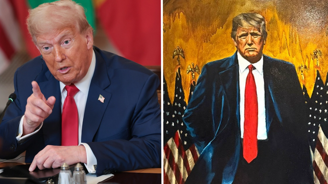 Trump unveils new portrait and people question one eerie detail