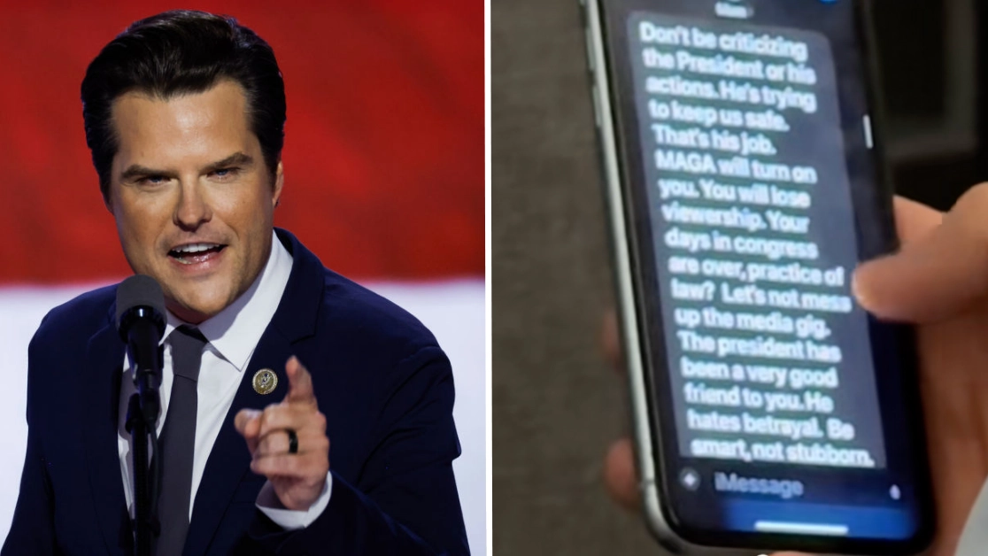 Matt Gaetz's leaked texts criticising Trump's Iran strikes spark major conspiracy theory after people spot issue with font
