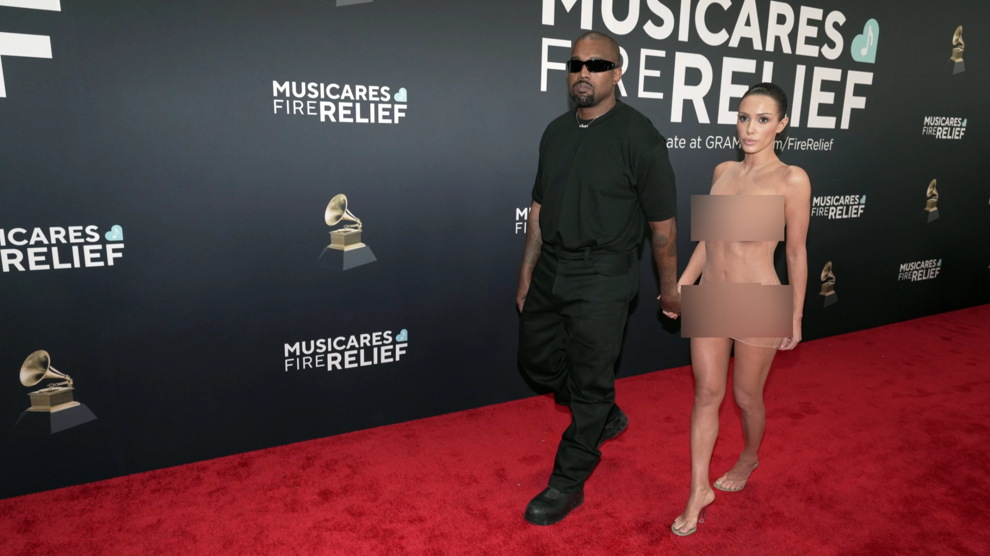 Police update given on Kanye West and Bianca Censori’s X-rated Grammys ‘stunt’ that sparked major controversy