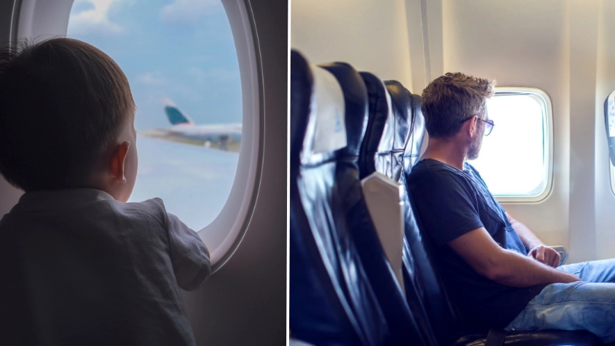 Man divides opinion after giving woman with screaming baby seat next to his wife on flight