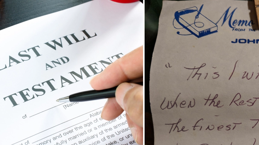 Grandad’s tear-jerking final message to his wife discovered with his will