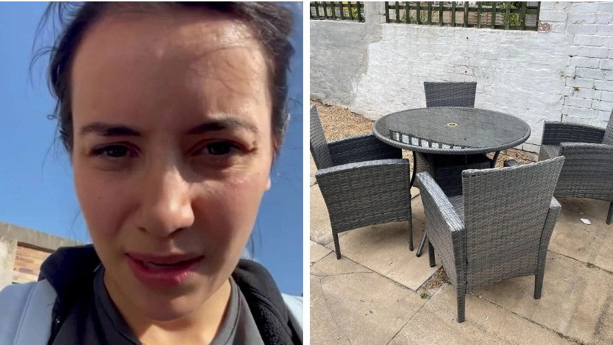 Woman who noticed her furniture in neighbour's garden deals with it in 'most British way' possible