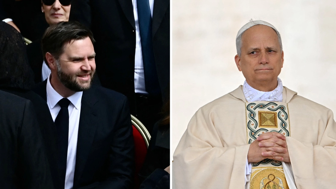 JD Vance spotted having intimate moment with wife Usha during Pope Leo’s inauguration