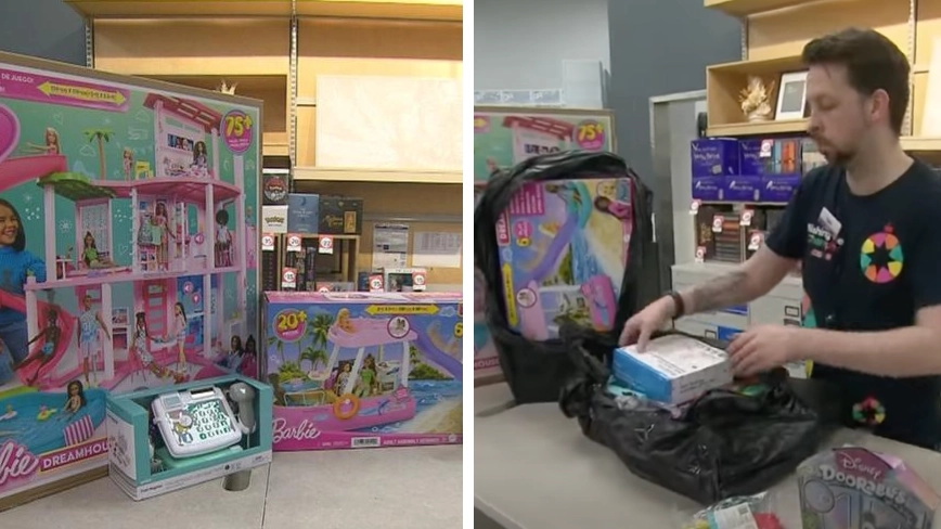 Families praise stranger who paid off every Christmas present on hold in department store