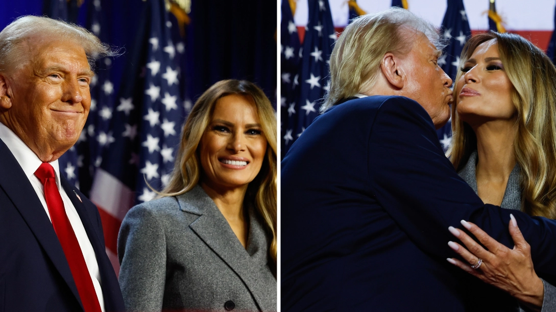 Melania Trump's reaction to Donald Trump’s ‘winning kiss’ leaves people concerned