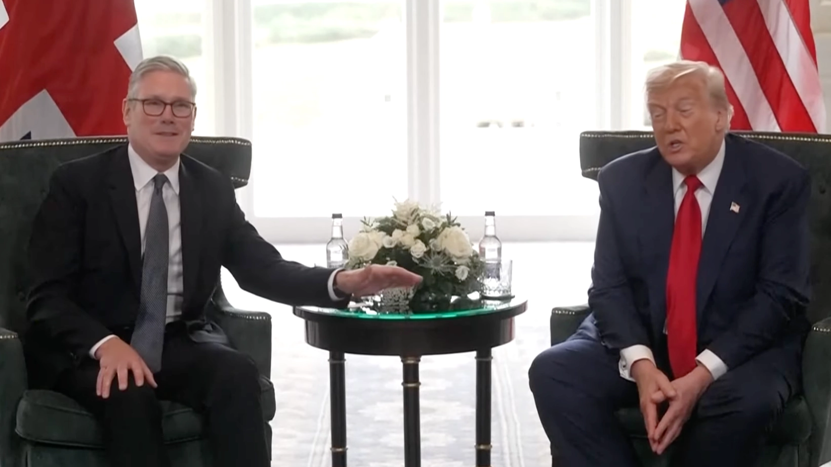 Donald Trump awkwardly interrupted by UK prime minister during rant about ‘nasty’ mayor