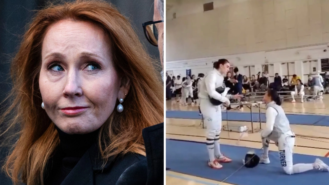 JK Rowling has five-word response after fencer takes knee and refuses to face trans opponent