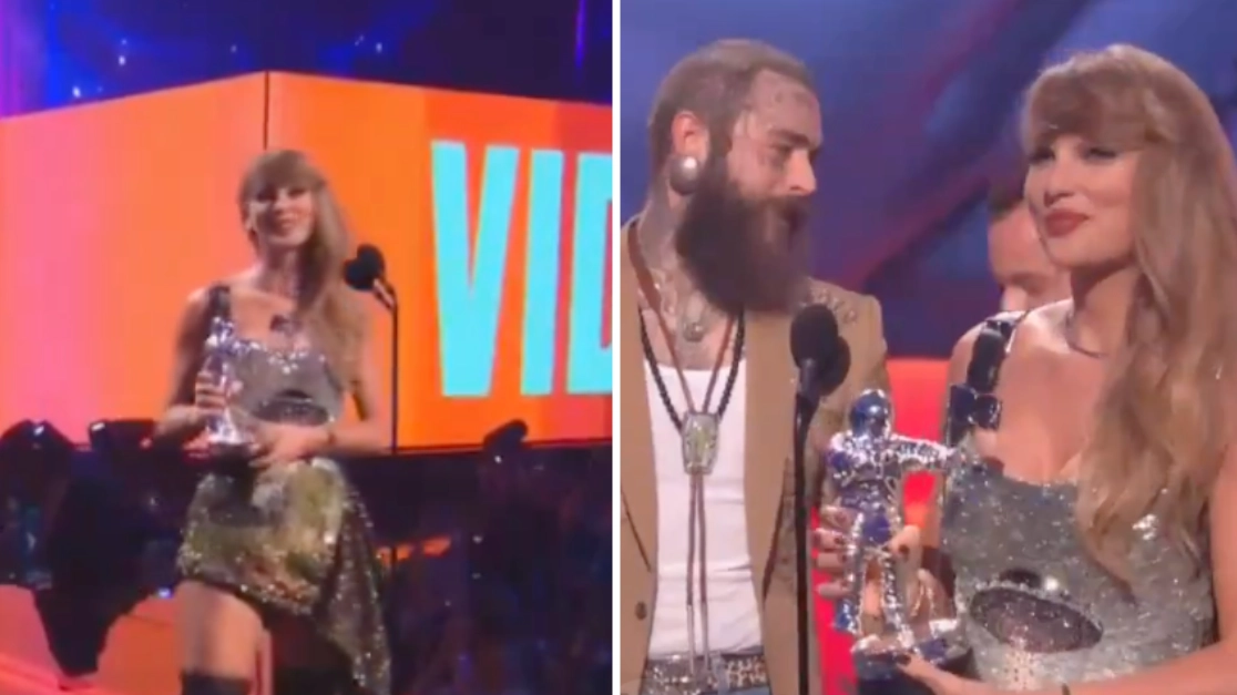 Taylor Swift fans emotional after hearing 'voice change' when she says one word at VMAs