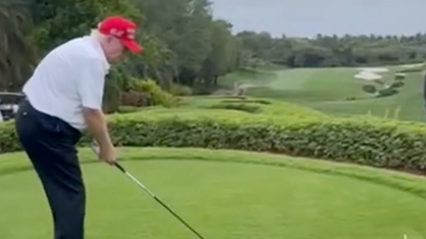Donald Trump sparks major backlash over post of him golfing over the weekend as people make worrying point