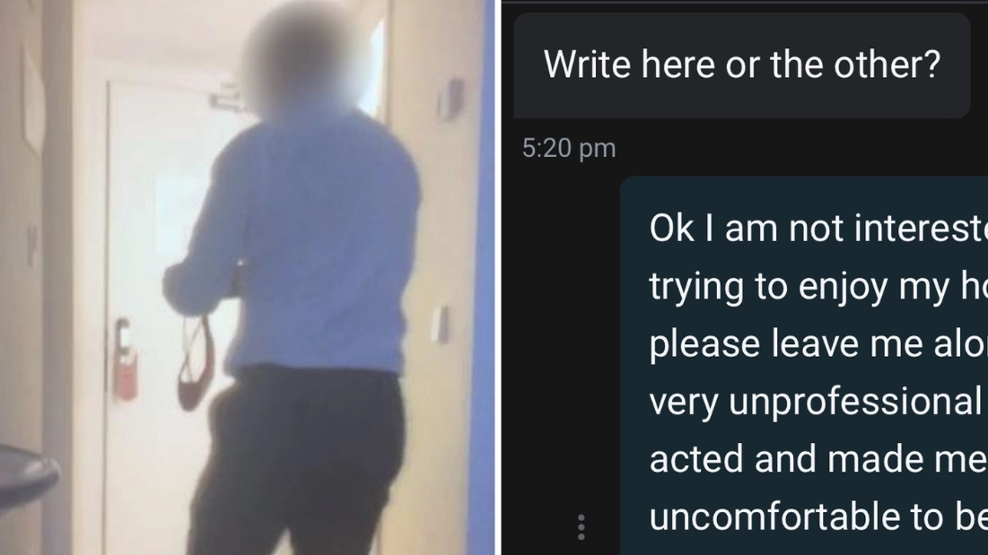 Hotel receptionist sent mum disturbing texts right after sneaking into her room to smell her underwear