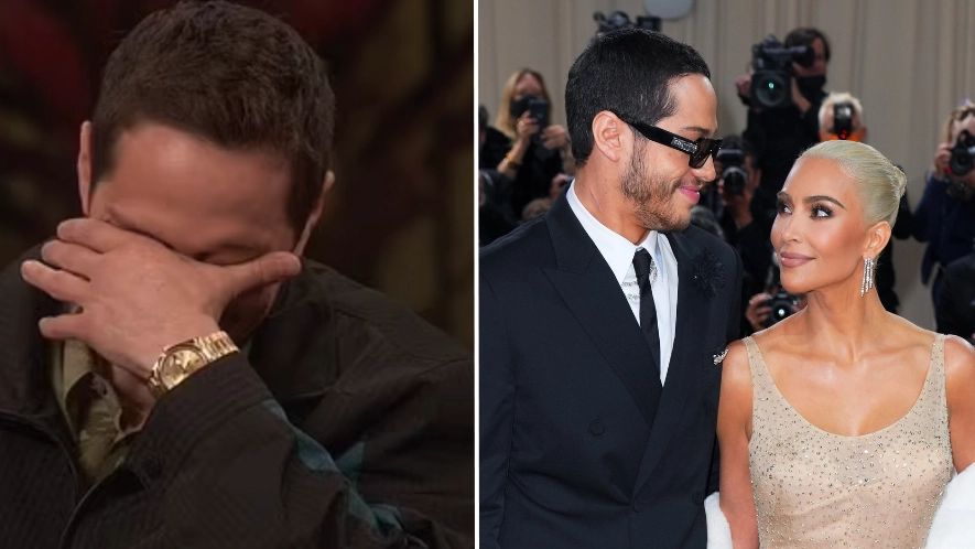 Pete Davidson squirms over Kim Kardashian relationship in uncomfortable interview after debuting new romance