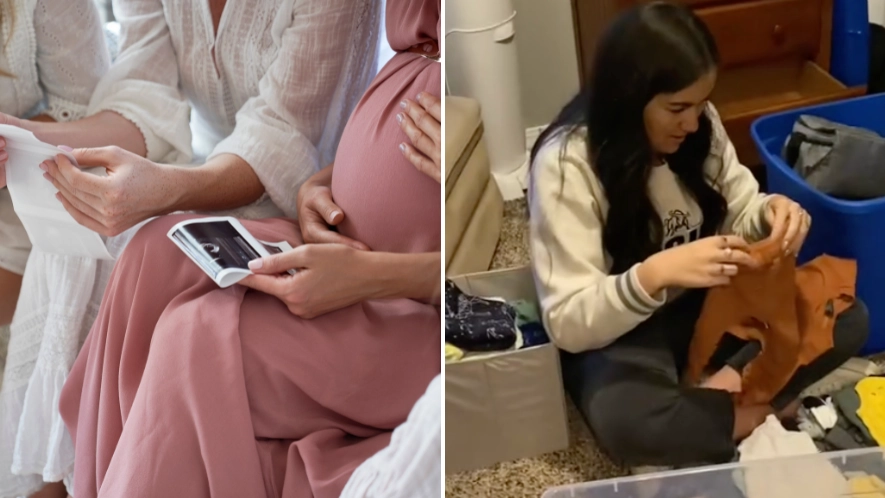 Woman praised for having 'nesting party' instead of baby shower