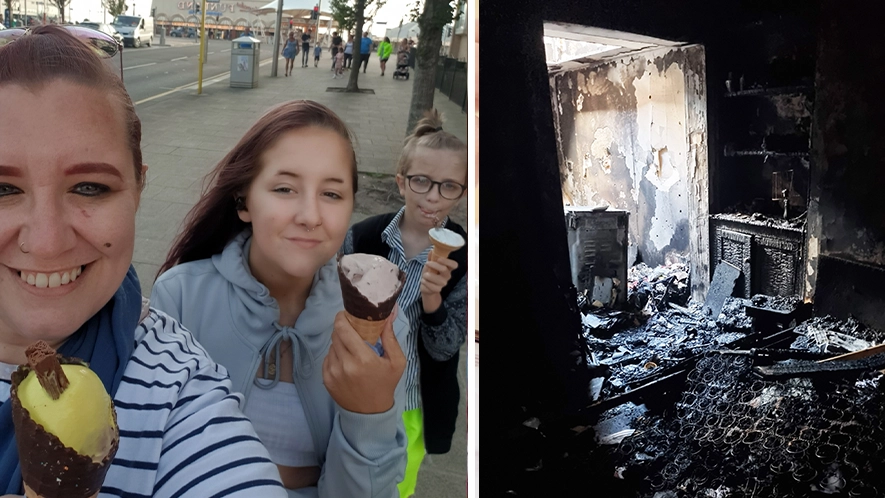 Mum's stark warning after £13 candle almost killed her family and destroyed home
