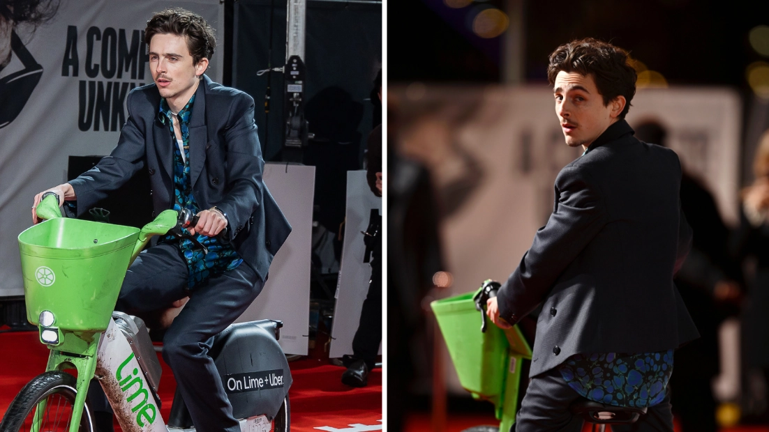 Timothée Chalamet handed punishment after turning up to movie premiere on a bike