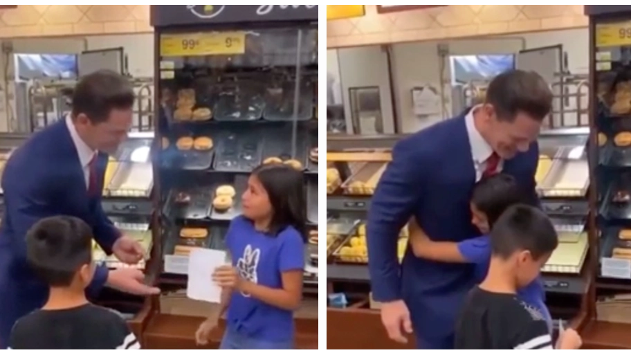 John Cena's reaction to little girl who cries after meeting him is the sweetest thing