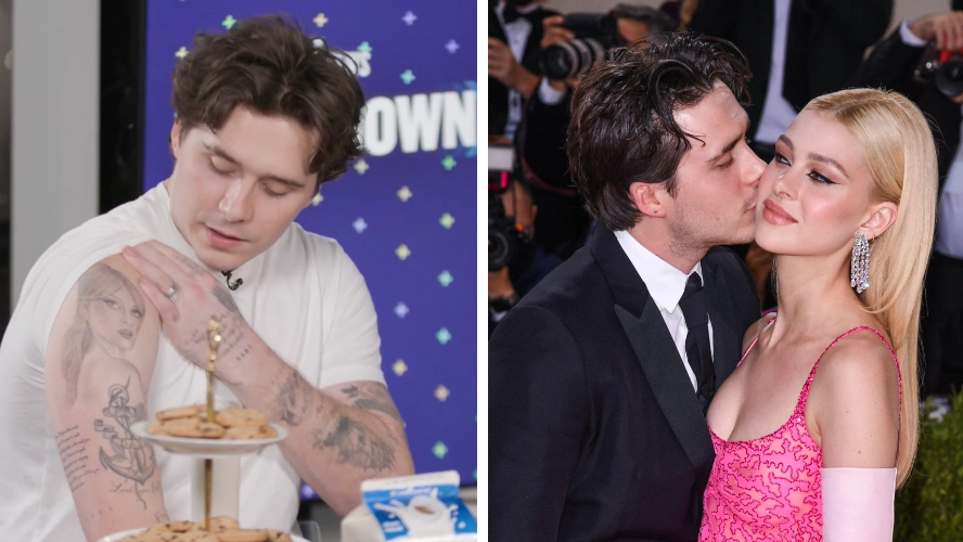 Brooklyn Peltz-Beckham shows off massive tattoo of wife Nicola's face
