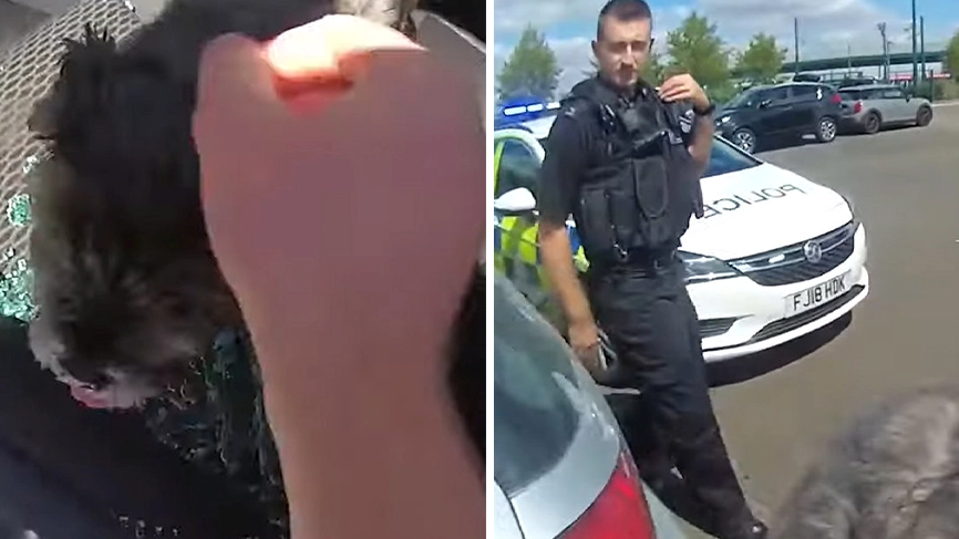 Bodycam footage captures police saving dying dog from boiling car